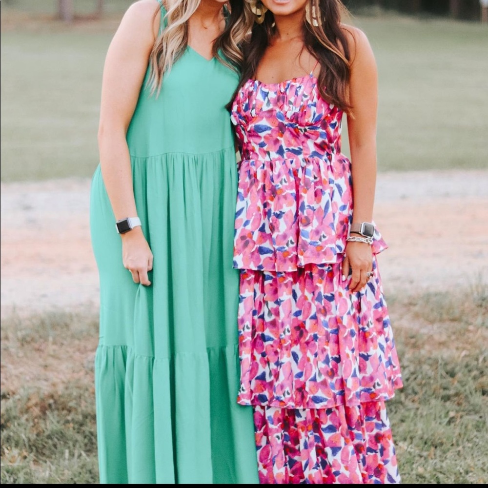 Tiered Floral Maxi Dress